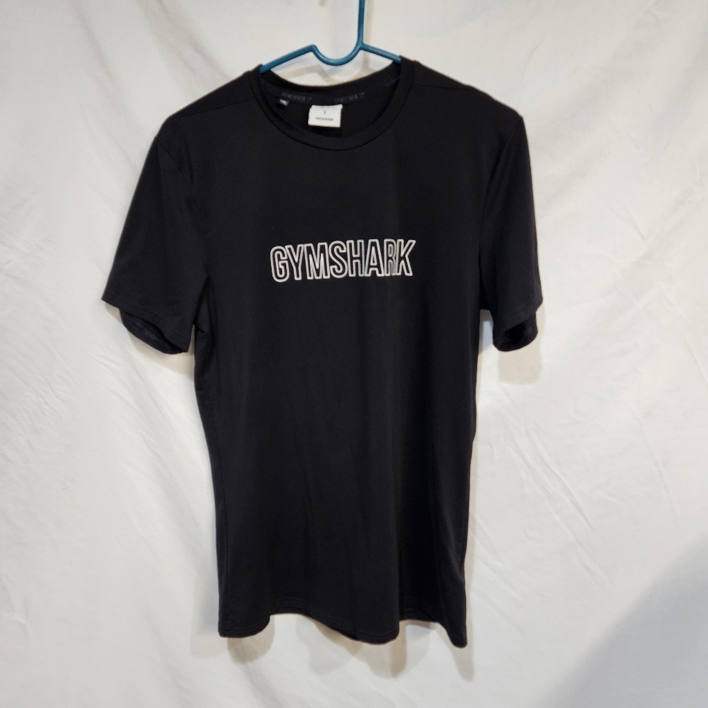 Gymshark Logo SHIRT Men Spellout Short Sleeve Performance Perforated Size Small
